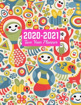 Paperback 2020-2021 Two Year Planner: Nifty Calendar Year Vision Planner (January 2020 - December 2021) - Monthly and Weekly Schedule Organizer and Journal Book