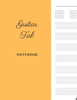 Paperback Guitar Tab Notebook: Blank Music Journal - 8.5" x 11" - 150 Pages Book