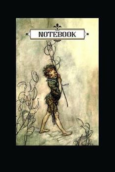 Notebook: Vintage Forest Fairy, 6x9 inch College Ruled Notebook, 200-page