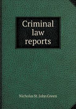 Paperback Criminal law reports Book