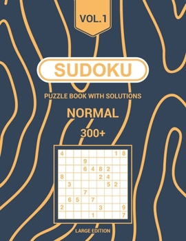 Paperback Sudoku Puzzle Book With Solutions: Normal Vol.1 (Large Edition) Book
