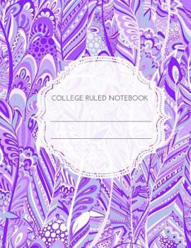 Paperback College Ruled Notebook: Purple Paisley 120 Pages 8.5 X 11 Book