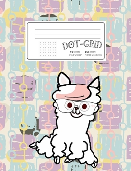 Dot-Grid: It's No Drama for this LLAMA on the Cover of this Dot Grid Graph Notebook Journal