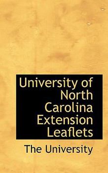 Paperback University of North Carolina Extension Leaflets Book