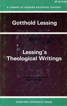 Paperback Lessing's Theological Writings: Selections in Translation Book