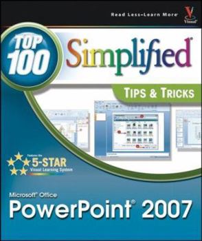 Paperback Microsoft Office PowerPoint 2007: Top 100 Simplified Tips & Tricks Book