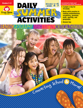 Paperback Daily Summer Activities, Moving from Second to Third Grade Book