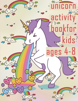 Paperback unicorn activity book for kids ages 4-8: girl Book
