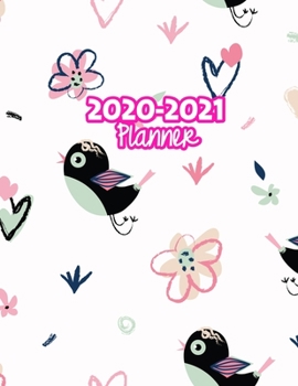 2020-2021 Planner: Two Year Calendar Organizer and Goal Journal | January 2020 - December 2021 Daily, Weekly and Monthly Planner Book with Back Sticker Expression Wall for 2 Years | Design Code 439943