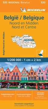 Loose Leaf Michelin Map Belgium: North & Central 533 Book