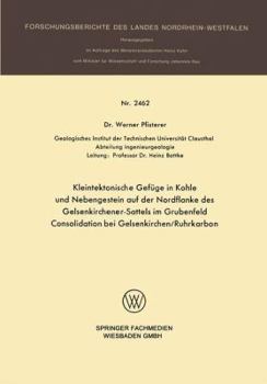 Paperback Kleintektonische Gefüge in Kohle Und Nebengestein Auf Der Nordflanke Des Gelsenkirchener-Sattels Im Grubenfeld Consolidation Bei Gelsenkirchen/Ruhrkar [German] Book