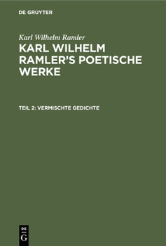 Hardcover Vermischte Gedichte [German] Book