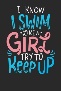 Notebook Journal: Swimming Girl 6x9 Dot Grid 120 Pages