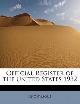 Paperback Official Register of the United States 1932 Book