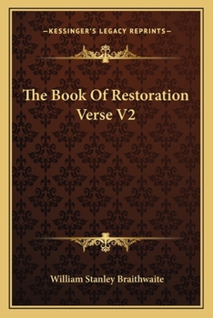 Paperback The Book Of Restoration Verse V2 Book