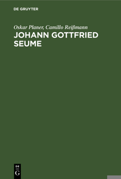 Hardcover Johann Gottfried Seume [German] Book