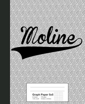 Paperback Graph Paper 5x5: MOLINE Notebook Book