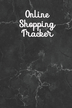 Online Shopping Tracker: Online Purchases Organizer | Black and White Marble Design | Double sided 6 x 9" Sheets | 110 pages