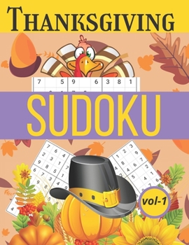 Paperback Thanksgiving sudoku: 500 Thanksgiving sudoku puzzle book for adults vol-1 [Large Print] Book
