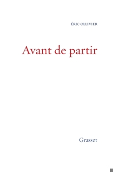 Hardcover Avant de Partir [French] Book