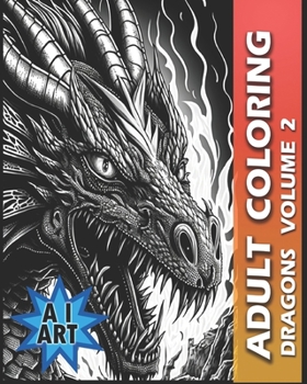 Paperback Adult Coloring Dragons Volume 2 Book