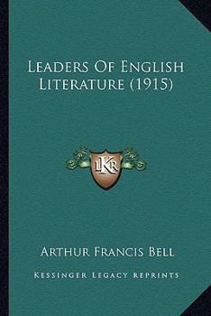 Paperback Leaders Of English Literature (1915) Book