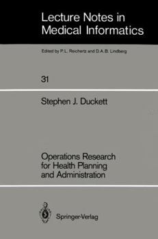 Paperback Operations Research for Health Planning and Administration Book