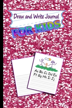 Paperback Draw and Write Journal for Kids: Pink Glitter K-2 Primary Composition Notebook with Picture Space l Drawing Space l 6x9 l Primary Story Journal Dotted Book