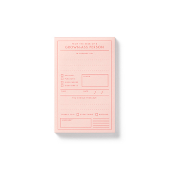 Paperback Grown-Ass Person Memo Pad Book