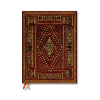 Calendar Paperblanks 2025 Weekly Planner First Folio Shakespeare Library 12-Month Ultra Horizontal Elastic Band 160 Pg 100 GSM Book