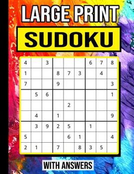 Paperback Large Print Sudoku: Puzzle Book For Beginners: Easy (with answers) [Large Print] Book