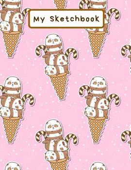 Paperback My Sketchbook: Cute panda and cat pattern, Large Sketchbook, 120 pages, 8.5 by 11 Book