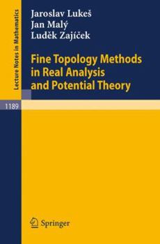 Paperback Fine Topology Methods in Real Analysis and Potential Theory Book