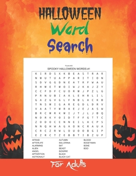 Paperback Halloween Word Search For Adults: Large Print Word Search Book For Adults And Answer Keys Spooky Halloween Activity Book - Halloween Word Search Puzzl [Large Print] Book