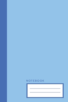 Notebook: Deep Blue College Ruled Notebook | College Lined Journal | Pastel Color Notebook | 6x9inch 100 pages
