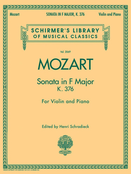 Paperback Sonata in F Major, K376: Schirmer Library of Classics Volume 2069 for Violin and Piano Book