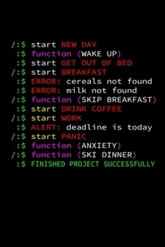 Notizbuch: Programmierer Kaffee Tagesrhythmus Lustig Geschenk 120 Seiten, 6X9 (Ca. A5), Karomuster (German Edition)