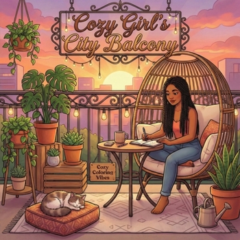 Cozy Girl's City Balcony: Relaxing Hygge Cute & Fun Coloring Book for Adults & Teens | Easy Bold Line Designs of Urban Balcony Gardens, Apartment ... Self-Care Gift (Cozy Girl Collection)