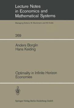 Paperback Optimality in Infinite Horizon Economies Book