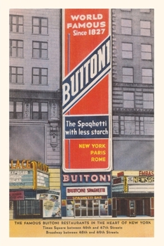 Paperback Vintage Journal Buitoni Restaurant Sign Book