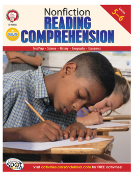 Paperback Nonfiction Reading Comprehension, Grades 5 - 6 Book