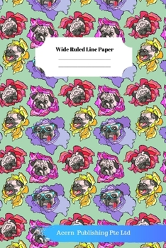 Paperback Dog Sloth Theme Wide Ruled Line Paper Book