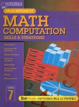 Paperback Math Computation Skills & Strategies Level 7 Book