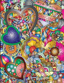 Paperback Floral Hearts Composition Book: 8.5 X 11 Wide Ruled Line Paper with 200 Pages (100 Sheets) Book