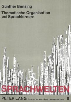 Paperback Thematische Organisation Bei Sprachlernern [German] Book