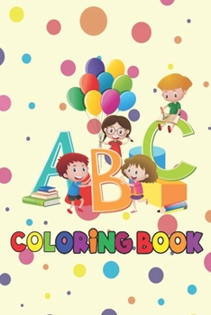 Paperback ABC Coloring book: High-quality black & white Alphabet coloring book for kids. Book