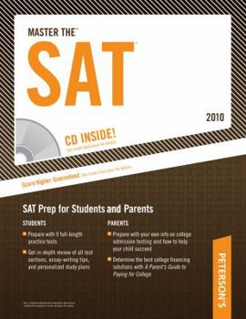 Paperback Master the SAT - 2010: CD-ROM Inside; SAT Prep for Students and Parents Book