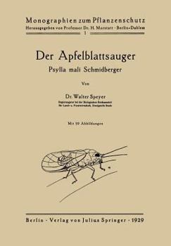 Paperback Der Apfelblattsauger: Psylla Mali Schmidberger [German] Book