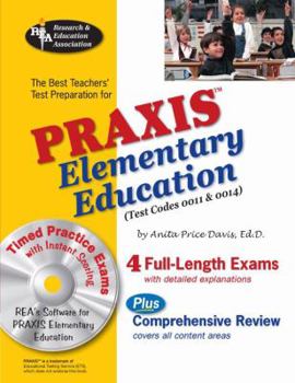 Paperback Praxis Elementary Education: (Test Codes 0011 and 0014) [With CDROM] Book