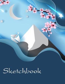 Paperback Sketchbook: Japanese style sketchbook, Large 8.5 x 11, 110 Blank Pages Book